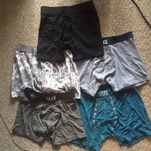 Lot of 5 Saxx Luxury Boxer Briefs (S)
